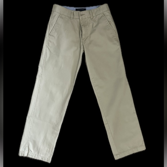 Tommy Hilfiger Boys Pants Size 16 Regular Khaki Tan Flat Front - Picture 2 of 8